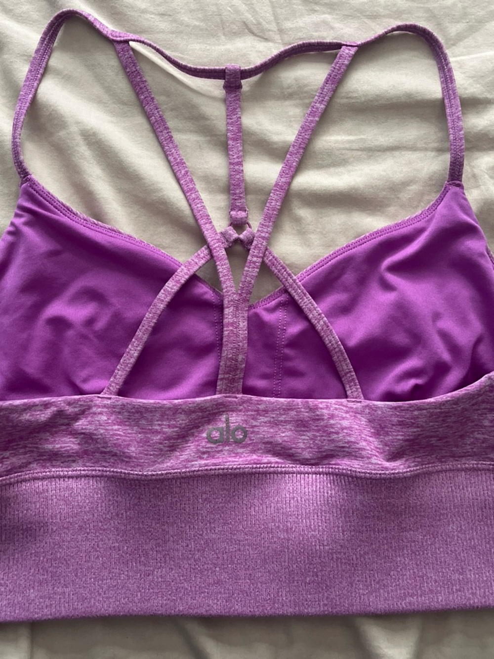 ALO Yoga Purple Strappy Sports Bra - Plum